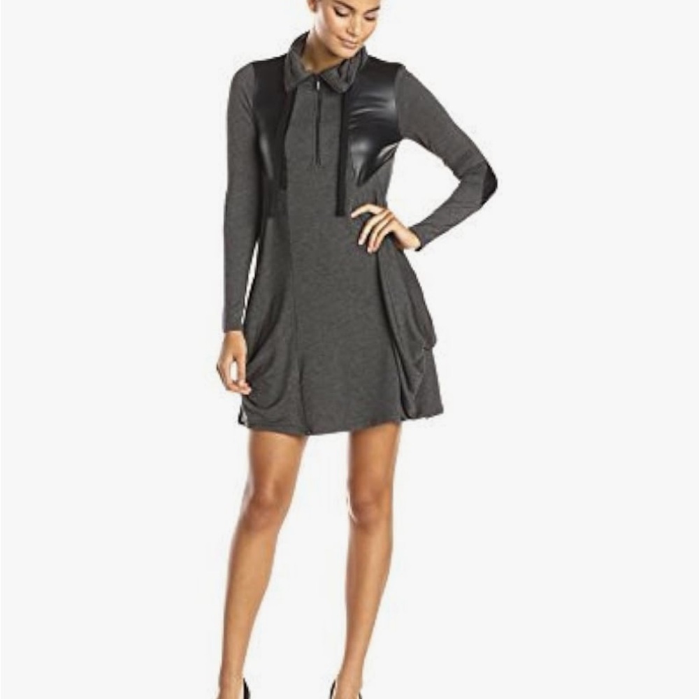 Kensie Drapey Long Sleeve‎ French Terry Dress